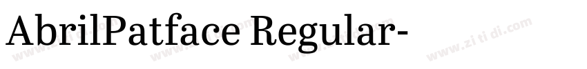 AbrilPatface Regular字体转换 AbrilPatface Regular字体转换